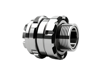 Shimmering Mystery: A Close Up of an Enigmatic Metal Object on a White Canvas on a White or Clear Surface PNG Transparent Background.