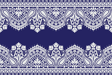 Lace seamless pattern background Geometric ethnic oriental ikat seamless pattern traditional Design for background, carpet, wallpaper, clothing, wrapping, Batik, fabric, illustration embroidery.