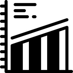 graph, bar chart, analytics, business graph, increase Icon