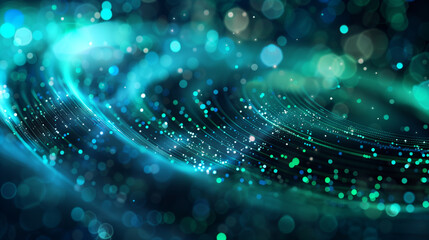 a close up of a blue and green abstract background with circles