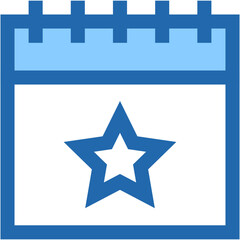 Vector Icon Calendar, schedule, time and date, event, star