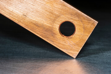 Copper Flat Pure Electrical Busbar Close-up