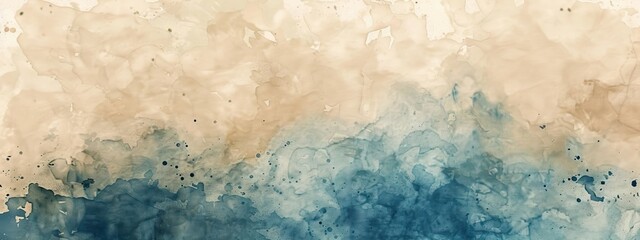 flyers, poster, banner. Stucco. Wall, water paint splashes, Watercolor art beige, blue neutral...