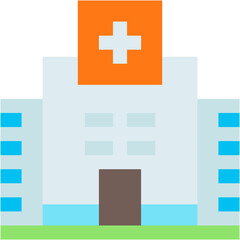 Vector Icon hospital, healthcare and medical. hospital building, health clinic, hospitals