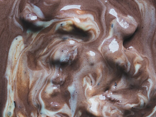 Chocolate ice cream texture for food background    