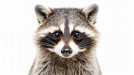 Fototapeta premium raccoon isolated on a white background. generative ai