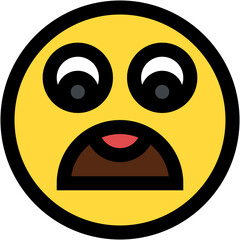 Vector Icon shocked, emoji, emotion, smiley, feelings