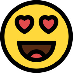 Vector Icon love, emoji, emotion, smiley, feelings