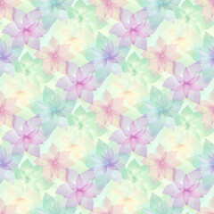 Floral variety color, form natural, seamless fabric pattern.