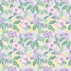 Fototapeta premium Floral variety color, form natural, seamless fabric pattern.