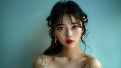 美しい かわいい 女性モデル ポートレート