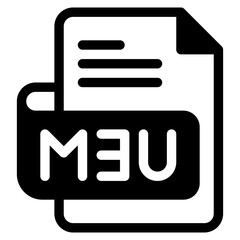 Vector Icon m3u, file type, file format, file extension, document