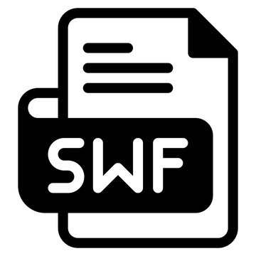 Vector Icon swf, file type, file format, file extension, document