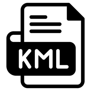 Vector Icon kml, file type, file format, file extension, document