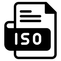 Vector Icon iso, file type, file format, file extension, document