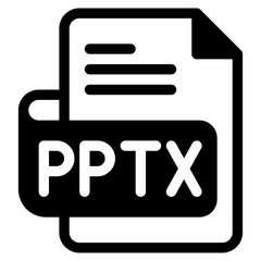Vector Icon pptx, file type, file format, file extension, document
