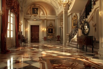 Obraz premium Classical Entrance Hall Interior