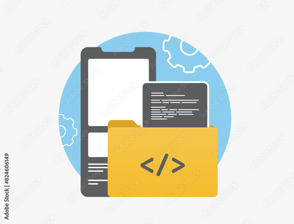 Poster cross-platform app development frameworks. internet of things mobile app integration. mobile develop