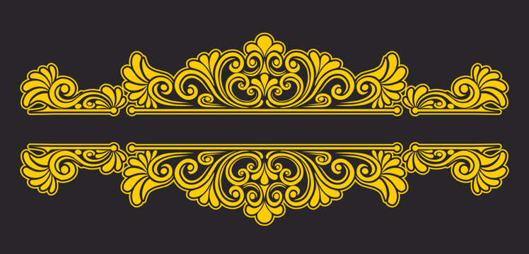 Classic name tags ornament floral border