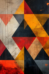 arafed image of a colorful painting with a diagonal design