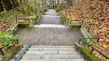 View of public staircase in the city