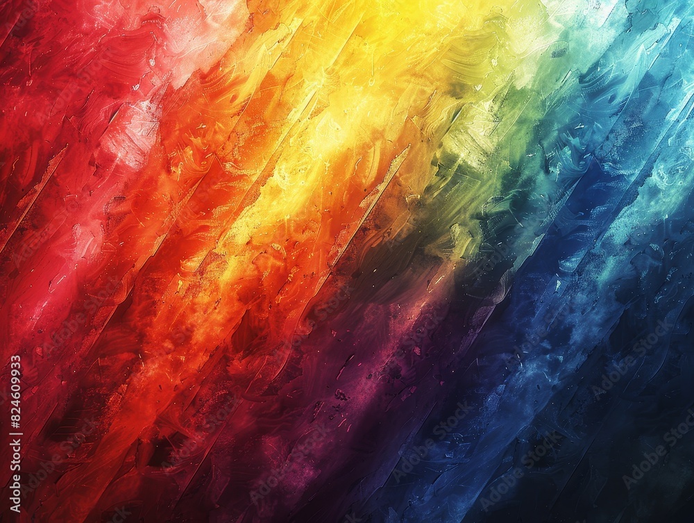 Poster the abstract pride background features sharp angles with dynamic motion, creating a visually strikin