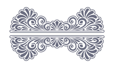 Ornament floral design element for frame, border, and wedding with vintage style