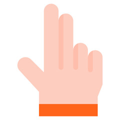 Vector Icon press, hand, hands and gestures, gestures, sign