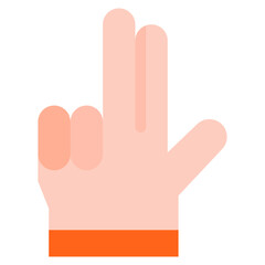 Vector Icon two, hand, hands and gestures, gestures, sign