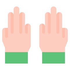 Vector Icon praise, hand, hands and gestures, gestures, sign