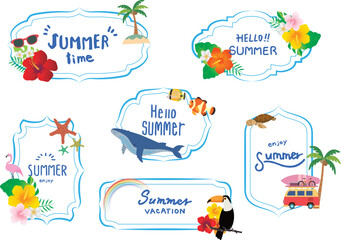 南国風フレーム枠セット