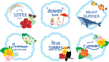 南国風フレーム枠セット