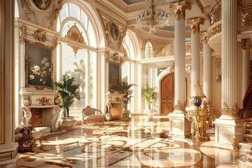 Fototapeta premium Classical Entrance Hall Interior