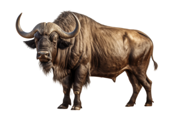 Majestic Horned Guardian on a White or Clear Surface PNG Transparent Background.