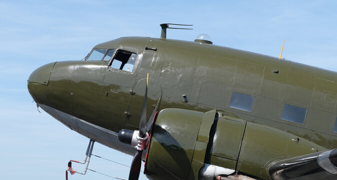 The Douglas C-47 Skytrain or Dakota is a military transport aircraft developed from the civilian Douglas DC-3 airliner.