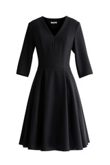 Timeless black dress, isolated on a white background