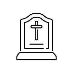 Cemetery vector icon