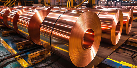 World prices for copper sheet production and market trends in the metallurgical industry. Copper sheet production concept