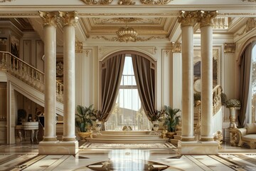 Naklejka premium Classical Entrance Hall Interior