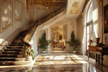 Obraz premium Classical Entrance Hall Interior