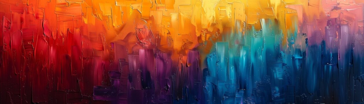 Vibrant abstract brushstrokes capture the lively, dynamic essence of pride flag colors