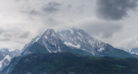 Watzmann mountain near Konigssee lake in Berchtesgaden National Park, Germany