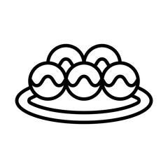 Takoyaki line icon