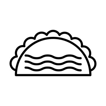 recommend clip art: Taco line icon
