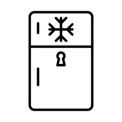 Fototapeta premium Fridge line icon