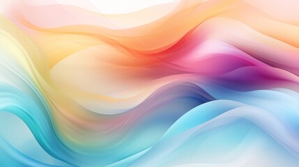 Obraz premium Tranquil spring horizon abstract pale blue and ivory sky with soft apricot clouds drifting gently