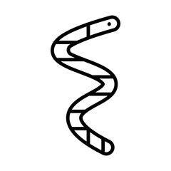 Worm line icon