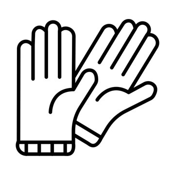 recommend clip art: gloves line icon