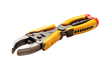 Golden Grip: The Handy Tool on a White or Clear Surface PNG Transparent Background.