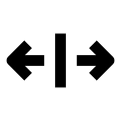 Arrow align center horizontal line icon for ui website and application